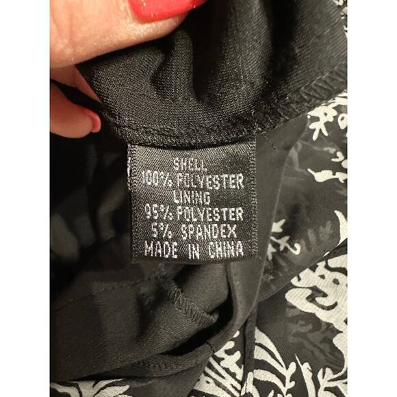 ADRIANA PAPELL V-neck Black/White Dress 8 Bodycon Cocktail Party Wedding church - Picture 4 of 11